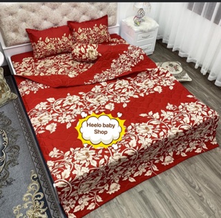 Sét 5 món chăn hè thu trần bông poly cotton (1 chăn, 1 ga, 2 vỏ gối, 1 vỏ gối ôm)