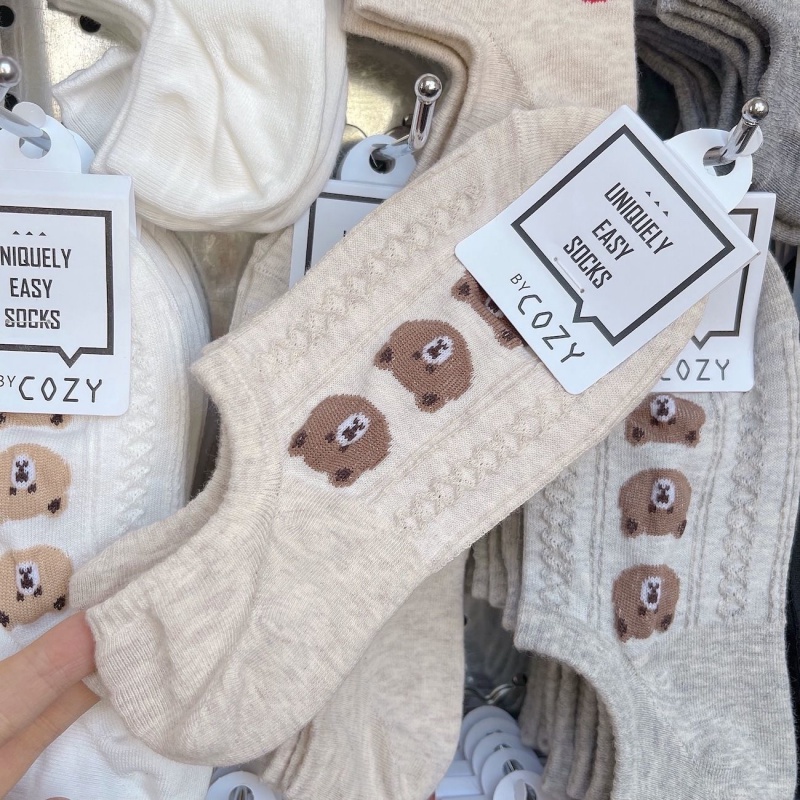 Vớ Thuyền Thoáng Khí Họa Tiết Hoạt Hình Phong Cách Nhật Bản