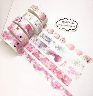 Washi tape hoa văn hoa anh đào