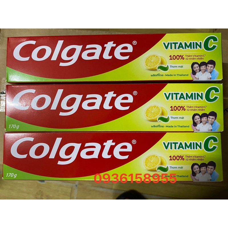 KEM ĐÁNH NGỪA SÂU RĂNG COLGATE VITAMIN C THƠM MÁT 170G