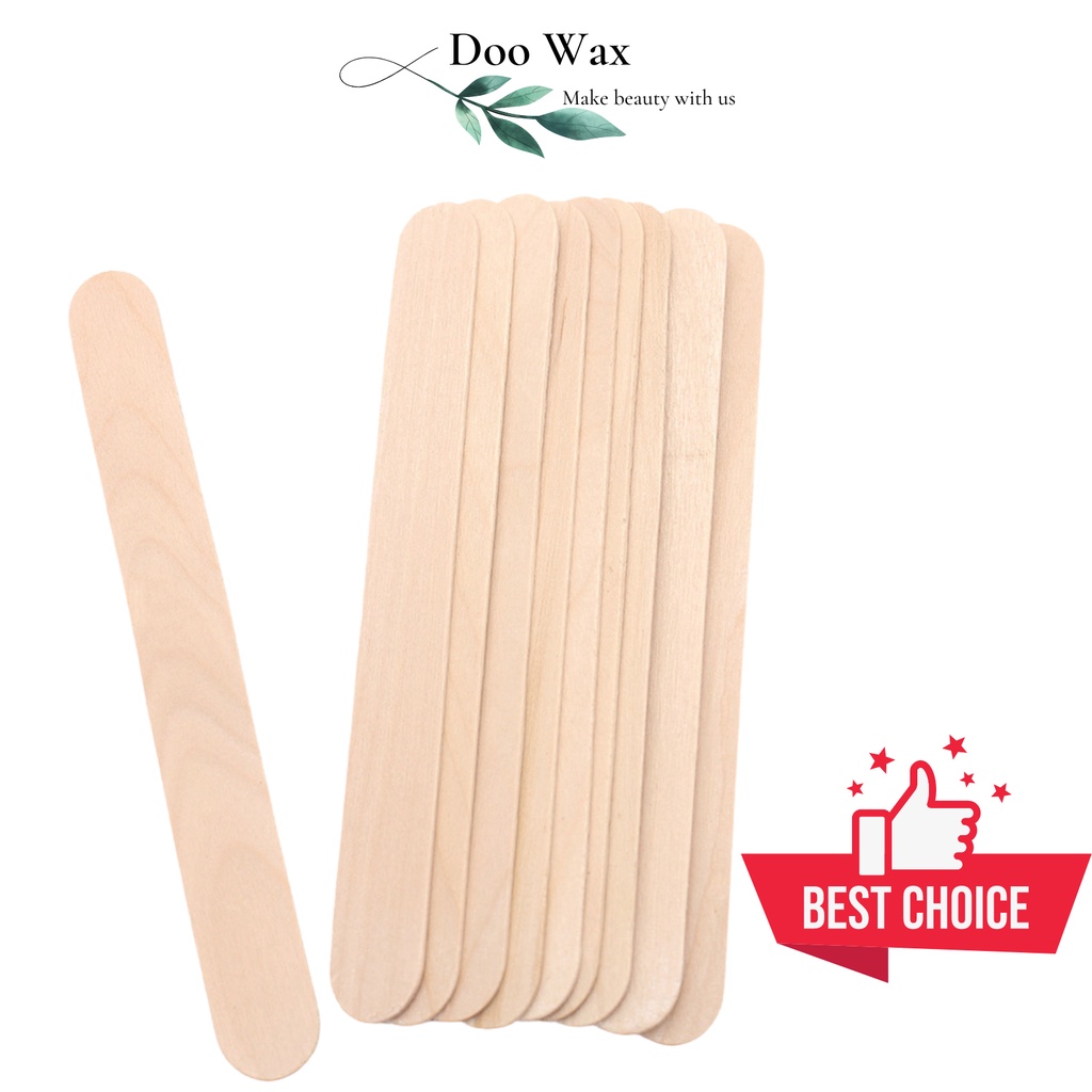 Que gỗ wax lông, triệt lông sạch sẽ gỗ mới 15 x2cm tiệt trùng, không ẩm mốc, cứng, an toàn cho da