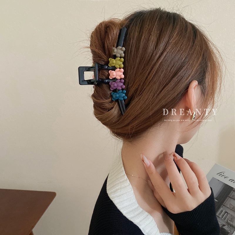Kẹp Tóc Hình Cá Mập / Gấu Dễ Thương Phong Cách Hàn Quốc Cho Nữ