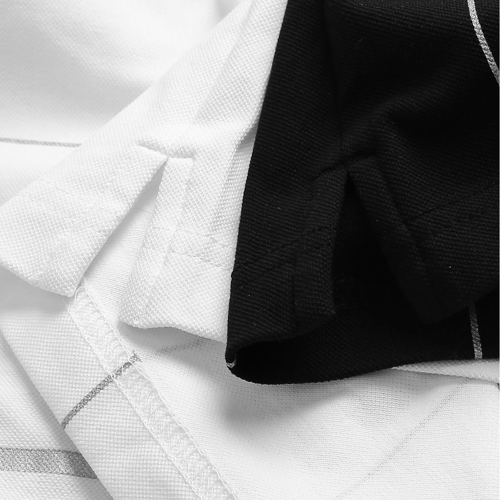 Áo thun polo nam ngắn tay HEBOZ phối sọc cao cấp chất vải cotton pha mịn mát, form slimfit 2 màu - 00000678