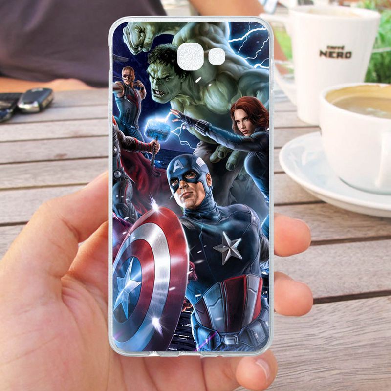 Ốp điện thoại silicone in hình siêu anh hùng vũ trụ Marvel độc đáo cho Samsung GALAXY J7 Prime