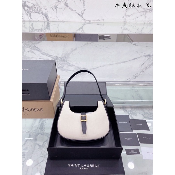 Túi xách Ýsl kẹp nách sz 25 chất da thật