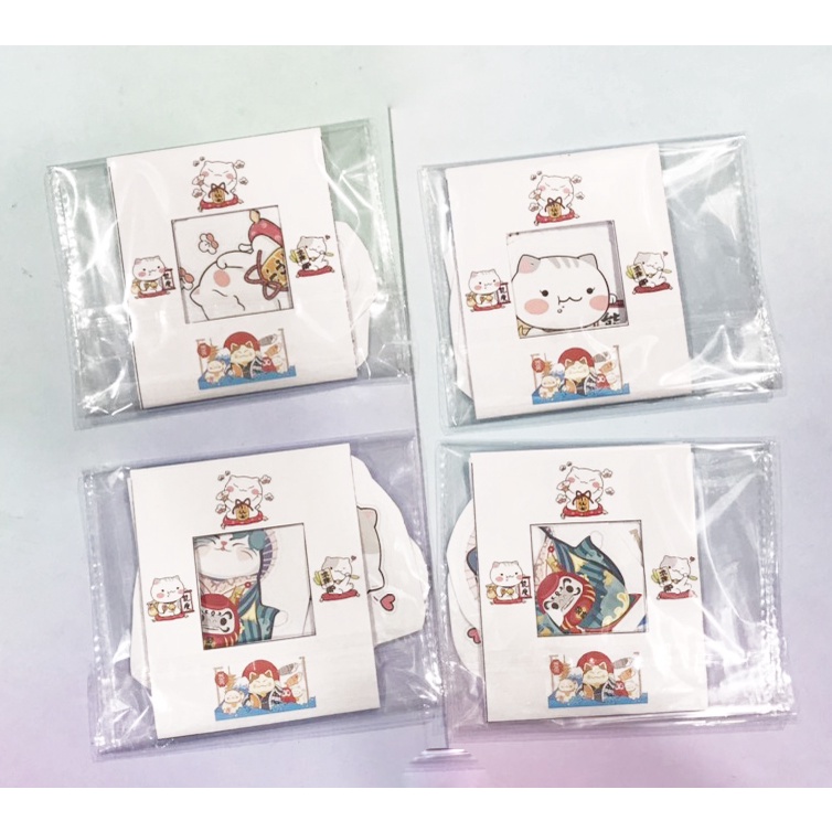 sticker mèo may mắn maneki neko cắt rời size to SCI42 có bao giấy cute dễ thương bullet journal