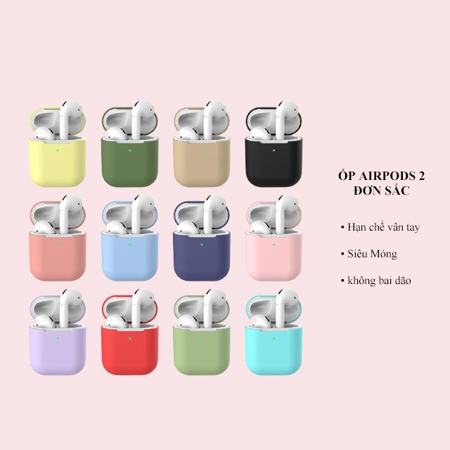 Case (ốp) tai nghe airpod Hàng Cao cấp, Chống Vân, Chống Mồ Hôi