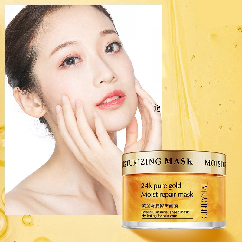 24K Gold Deep Moisturizing Sleeping Mask 120g / Sleeping Moisturizing Moisturizing Replenishing Pore Shrinking Mask / Good Night Mask / Disposable Sleeping Mask