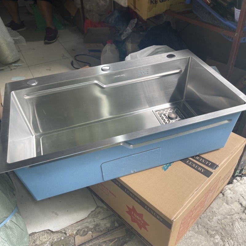 Chậu rửa chén 1 hố kích thước 78x46cm inox sus304