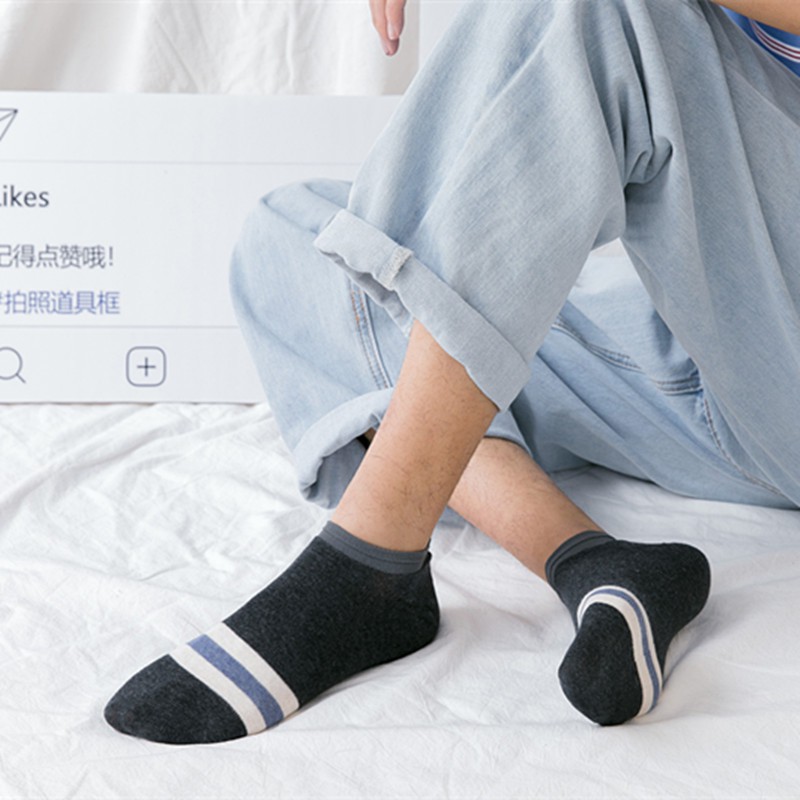 Set 5 đôi tất nam ngắn cổ SOXLAB kẻ ngang