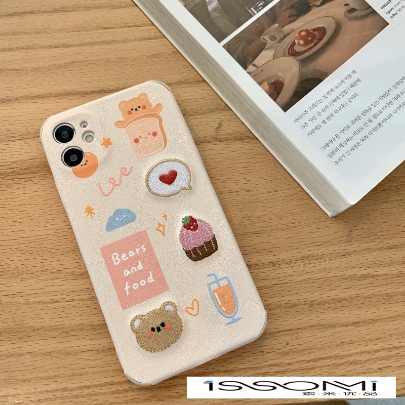 Ốp Điện Thoại Thêu Họa Tiết Hoạt Hình Đáng Yêu Cho Iphone X Xs 12 11pro Max | BigBuy360 - bigbuy360.vn