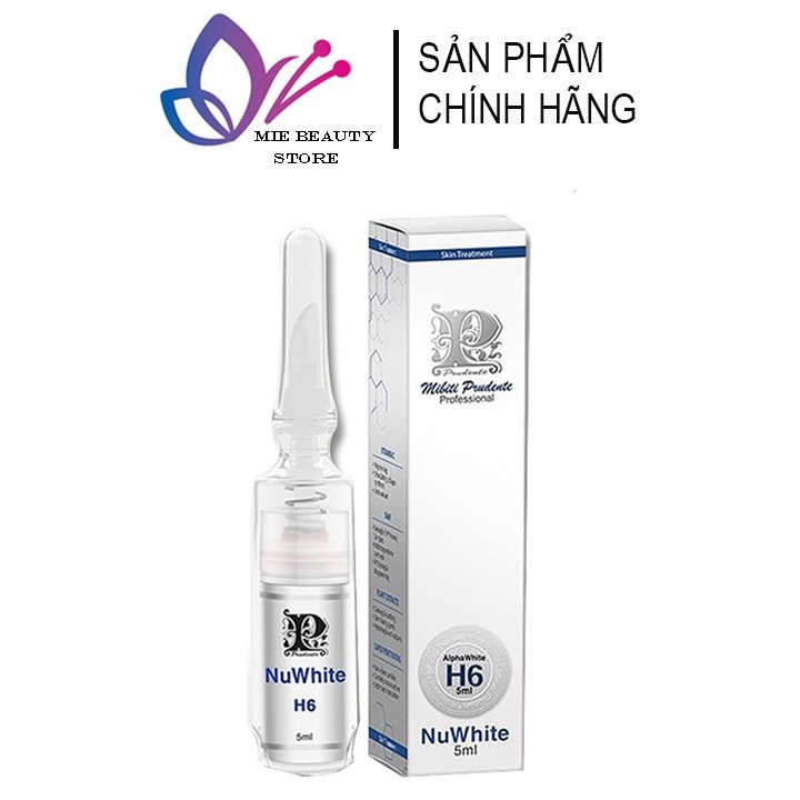 Kem Thâm Mông, Nách, Bẹn Nuwhite H6 5ml, Kem Làm Hồng H6 Alphawhite Mibiti Prudente Tăng Cường Sản Sinh Collagen