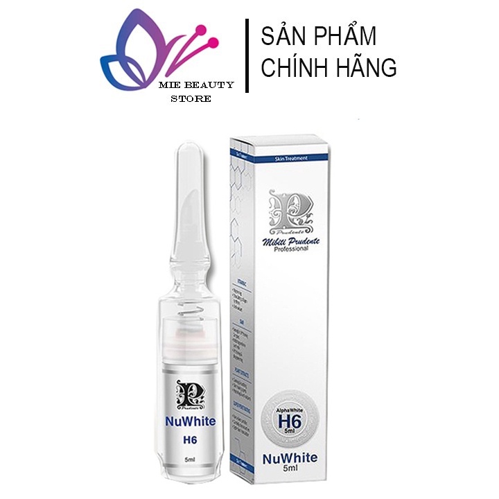 Kem Thâm Mông, Nách, Bẹn Nuwhite H6 5ml, Kem Làm Hồng H6 Alphawhite Mibiti Prudente Tăng Cường Sản Sinh Collagen