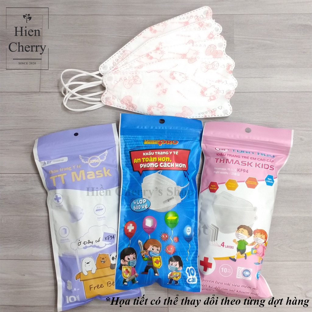 [Chính hãng] Khẩu trang KF94 - 4 lớp kháng khuẩn, khẩu trang 4D trẻ em, người lớn