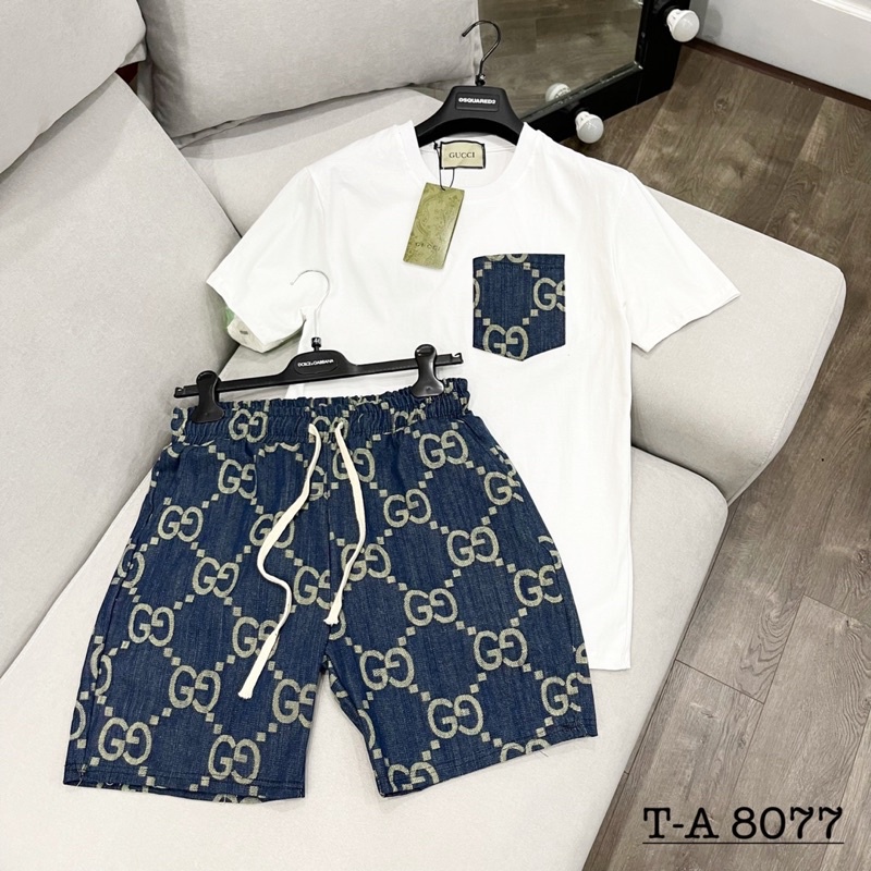 Bộ Nam Chữ Thêu Chất Cotton Cao Cấp - Set Bộ Nam Thêu Chữ Cao Cấp