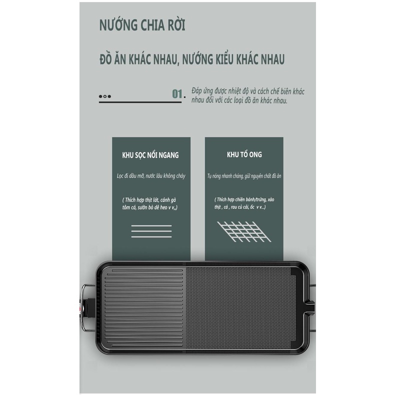 HM57 Bếp nướng điện khộng khói bếp nướng trong nhà Hàn Quốc bếp nướng đa năng