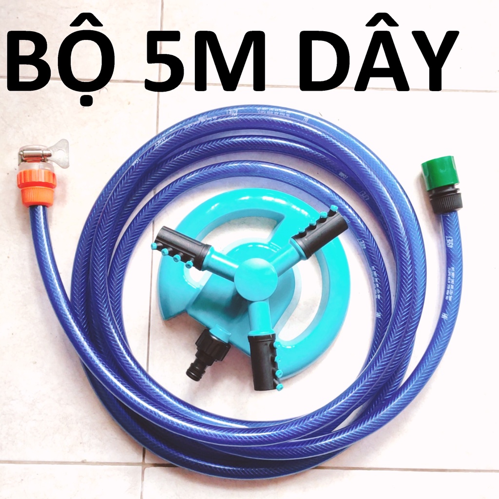Vòi tưới cây, tưới mái tôn tự động xoay 360 độ, 5m dây