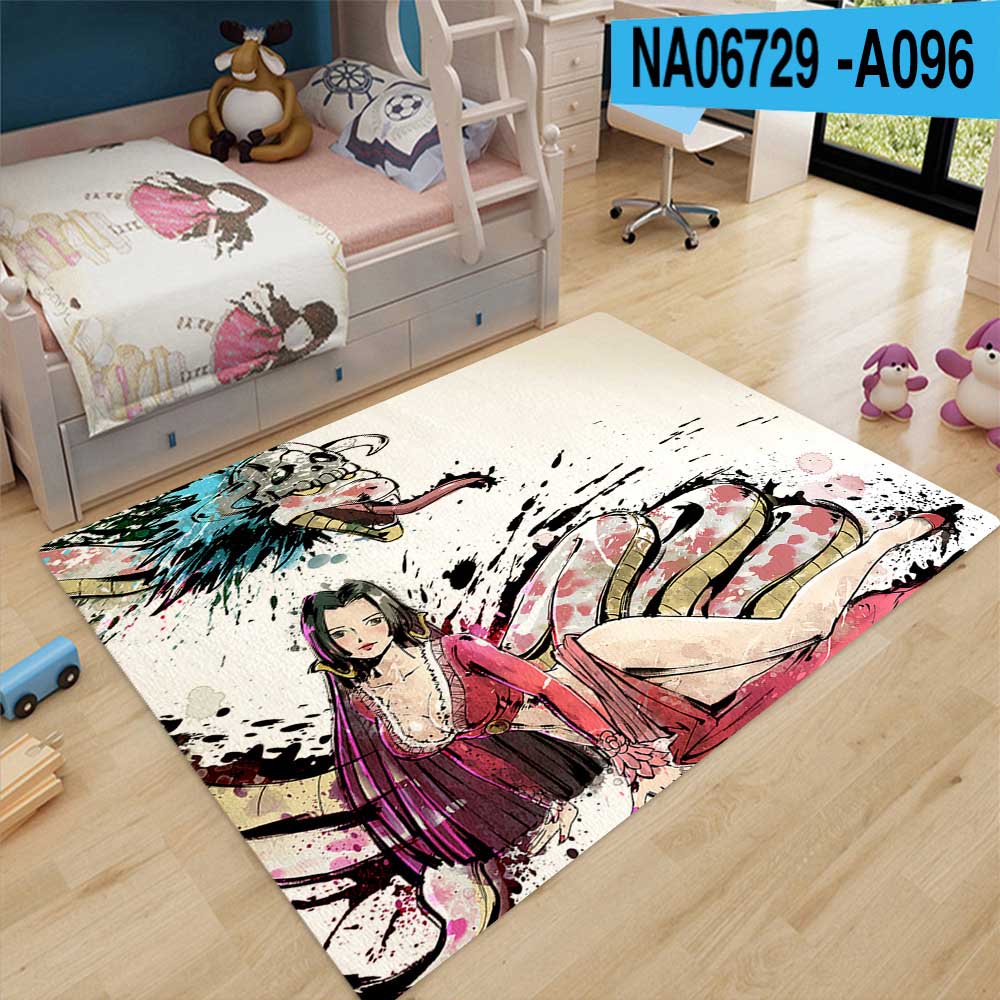 Thảm Lót Sàn Nhiều Màu Sắc Hình Roronoa Zoro Luffy Sanji Anime ONE PIECE 120X80Cm