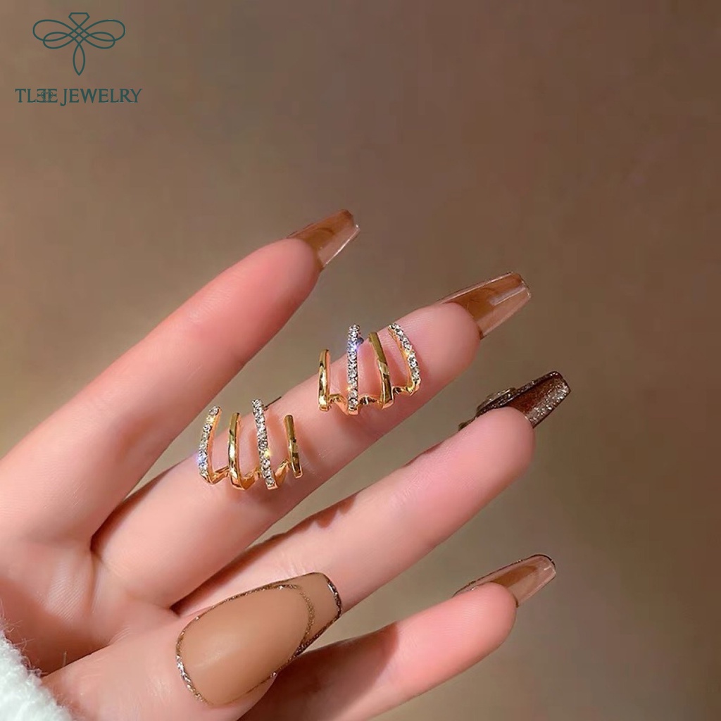 Khuyên tai bạc nữ TLEE mẫu bàn cao mẫu lạ TleeJewelry B0244