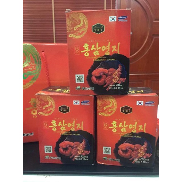 Nước hồng sâm Linh chi Hàn quốc Bio Natural ( hộp 30 gói) - Hàng mới về