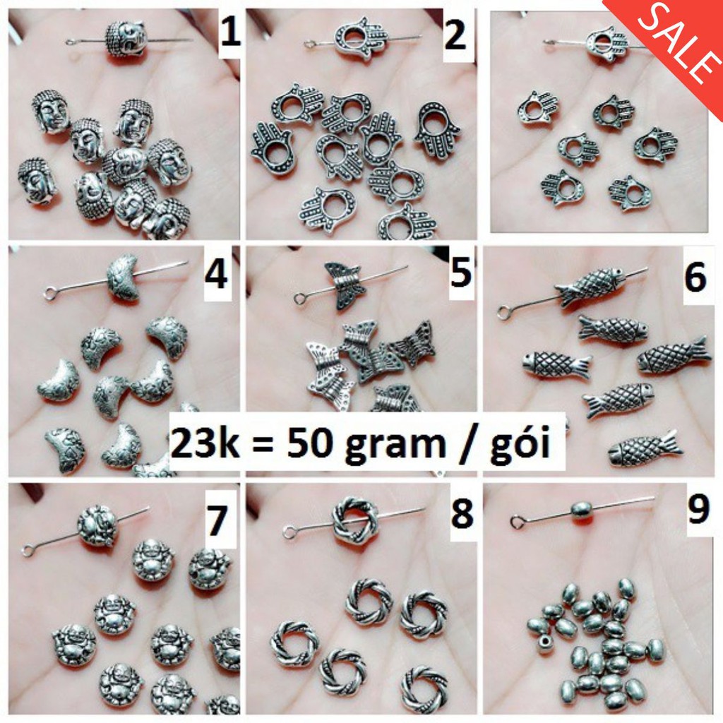 Charm sỉ giá rẻ 50g / gói = 25k [ Charm giá sỉ TPHCM ]
