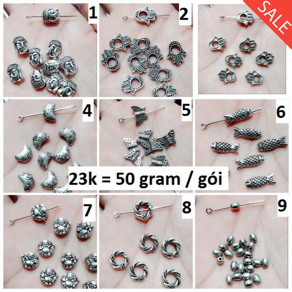 Charm sỉ 50g / gói = 23k [ Charm giá sỉ TPHCM ]