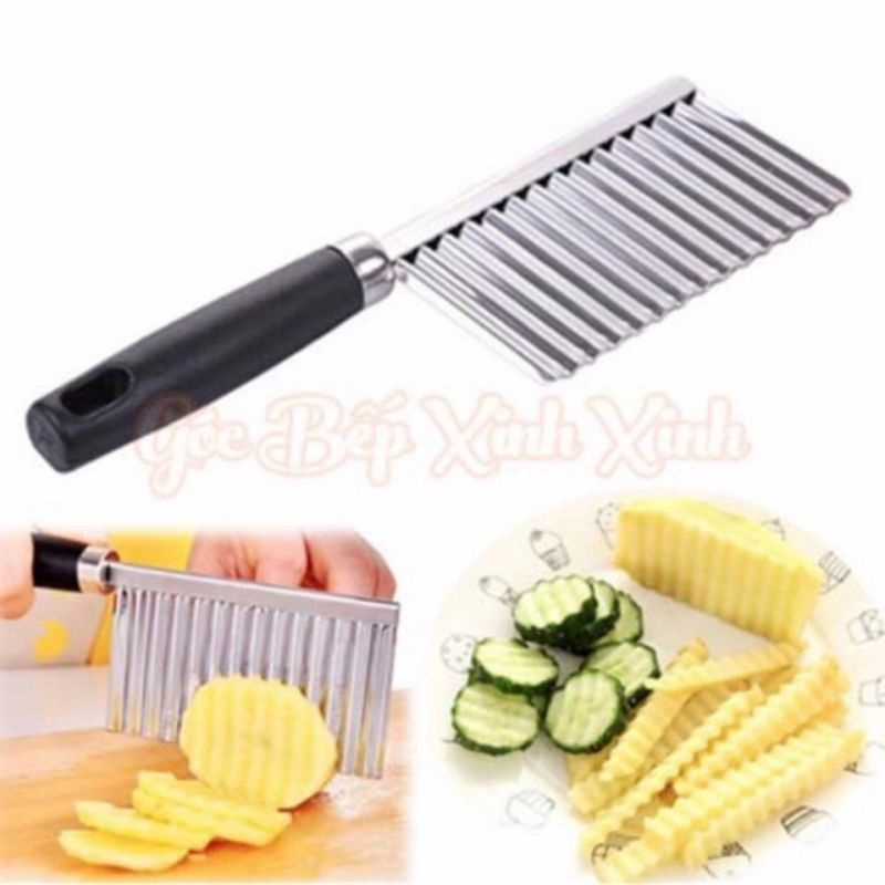 dao cắt rau củ gợn sóng, dụng cụ cắt tỉa củ quả đa năng