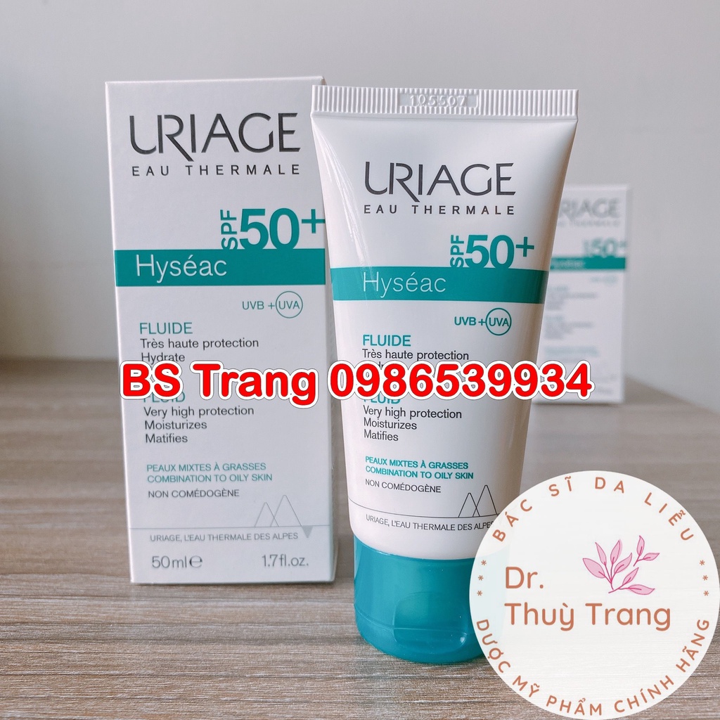 KEM CHỐNG NẮNG DÀNH CHO DA DẦU VÀ MỤN URIAGE HYSEAC FLUIDE 50ML