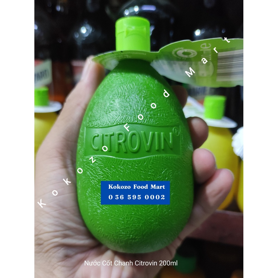 Nước Cốt Chanh Tươi Nguyên Chất Hữu Cơ Organic hiệu Citrovin 200ml