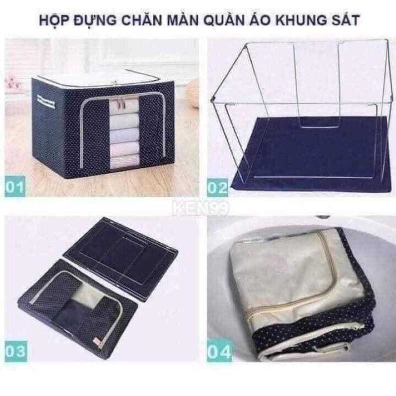 TÚI ĐỰNG CHĂN KHUNG SẮT CAO CẤP BỀN, ĐẸP. Đựng cất đồ đc nhiều đồ,chăn màn lắm