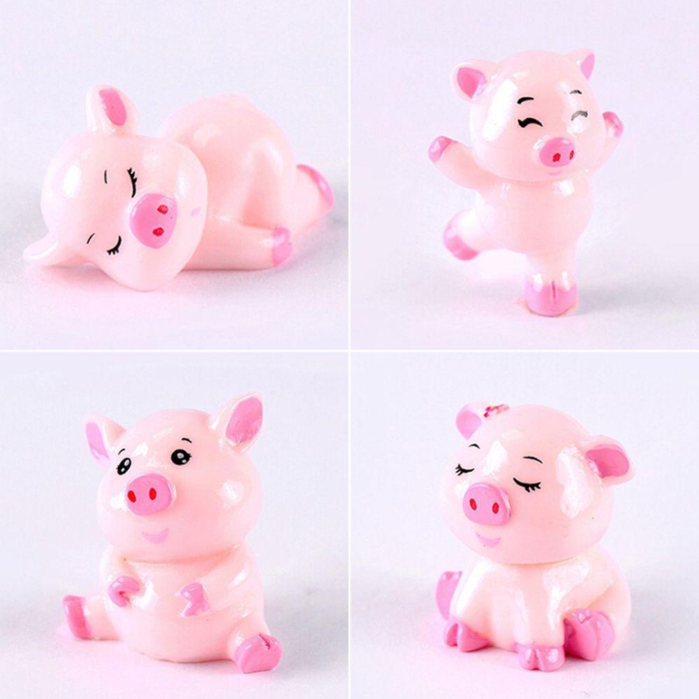 Set 4 Tượng Hình Chú Heo Dễ Thương Trang Trí Sân Vườn