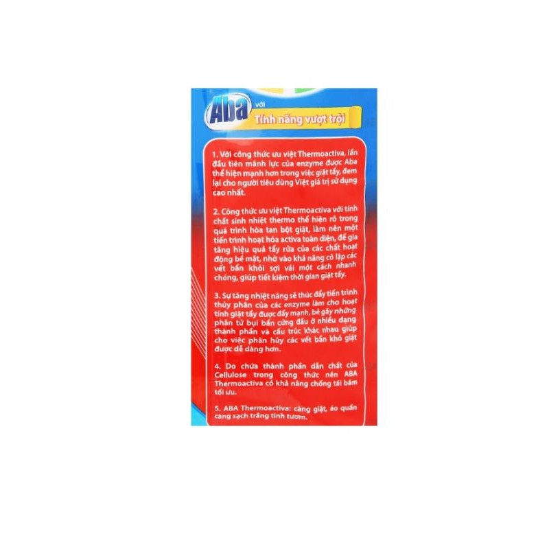 Bột giặt nhiệt ABA 400gr , 770gr