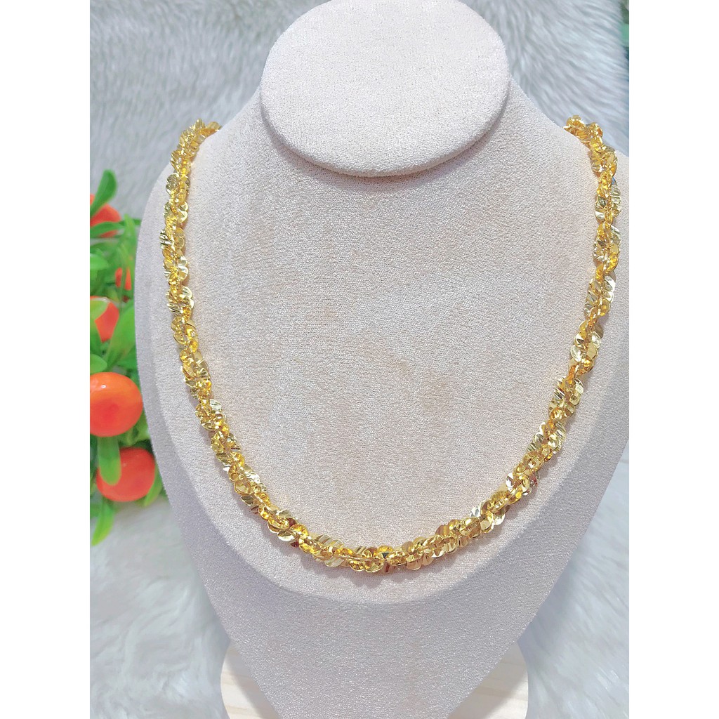 Dây chuyền nữ mạ vàng 18K UHA cho độ sáng lấp lánh cao , bền màu