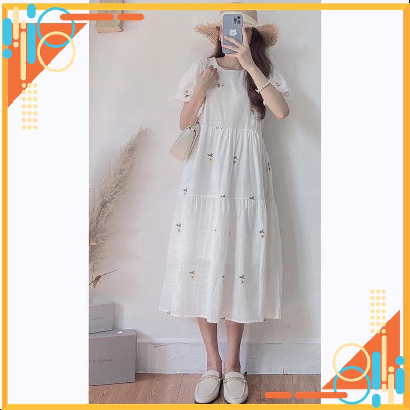Đầm hoạ tiết hoa cúc váy tiểu thư babydoll MSP74467 | BigBuy360 - bigbuy360.vn