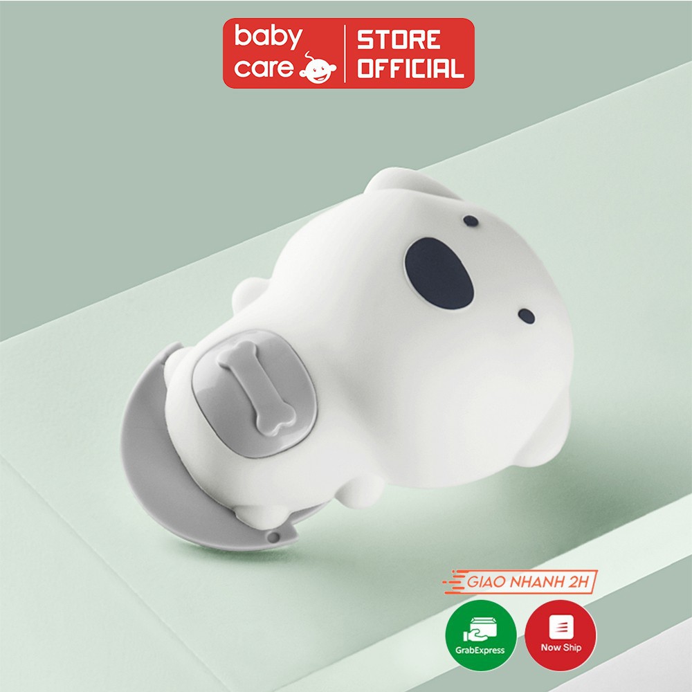 Chốt chống kẹp thông minh BABYCARE thẻ chống lật cửa bảo vệ an toàn cho bé màu xám - BC4260