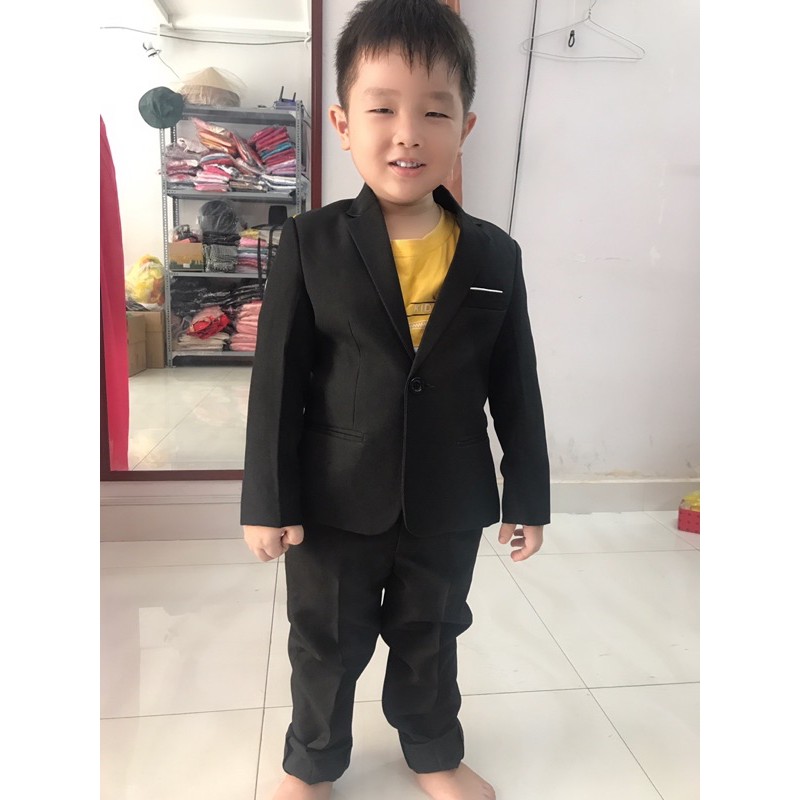 Bộ Vest Bé Trai Màu Đen Sang Chảnh hàng cao cấp