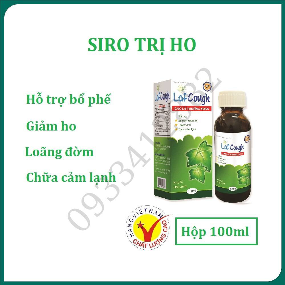 Siro ho LafCough 100ml chiết xuất từ cao lá thường xuân hỗ trợ giảm ho loãng đờm Hàng Chính Hãng Công Ty