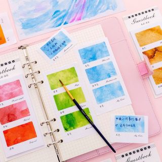 (Hình thật) Giấy note màu nước độc đáo