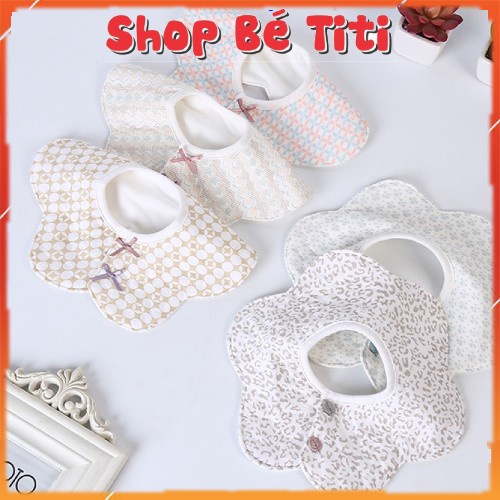 Yếm tròn xoay cotton nguyên chất cho bé với nhiều họa tiết dễ thương Shop Bé Titi