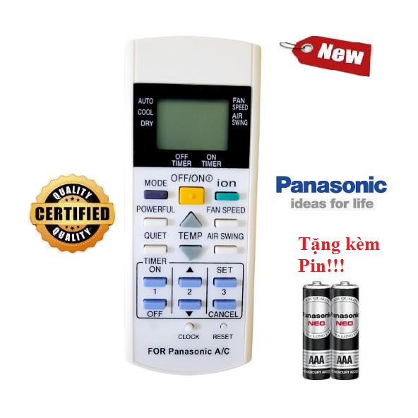 Điều khiển điều hòa Panasonic các dòng Panasonic CU/CS- 9000BTU 12000BTU 18000BTU 1 chiều 2 chiều Inverter