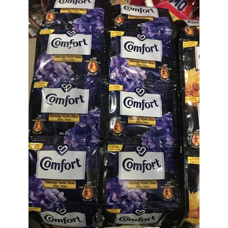 Dây 10 gói nước xả vải Comfort Bella nước hoa thiên nhiên