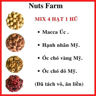 SỐ 1: MIX 4 HẠT DINH DƯỠNG NUTSFARM HŨ 500G.