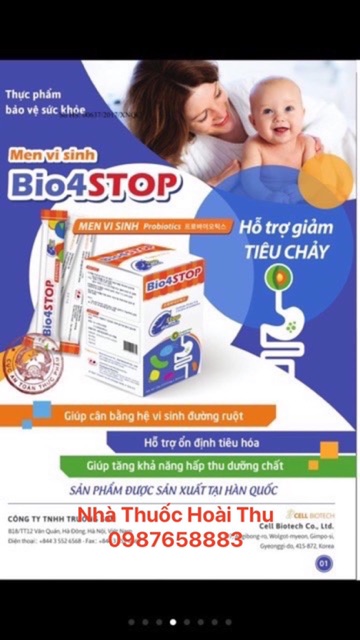 [ Kèm Quà Tặng] Men vi sinh Bio4Stop ( dạng bột) / Hộp 30 gói