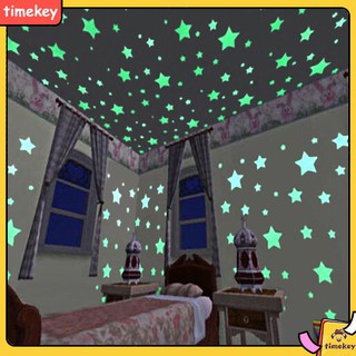 Bộ 100 miếng sticker hình ngôi sao hiệu ứng dạ quang độc đáo