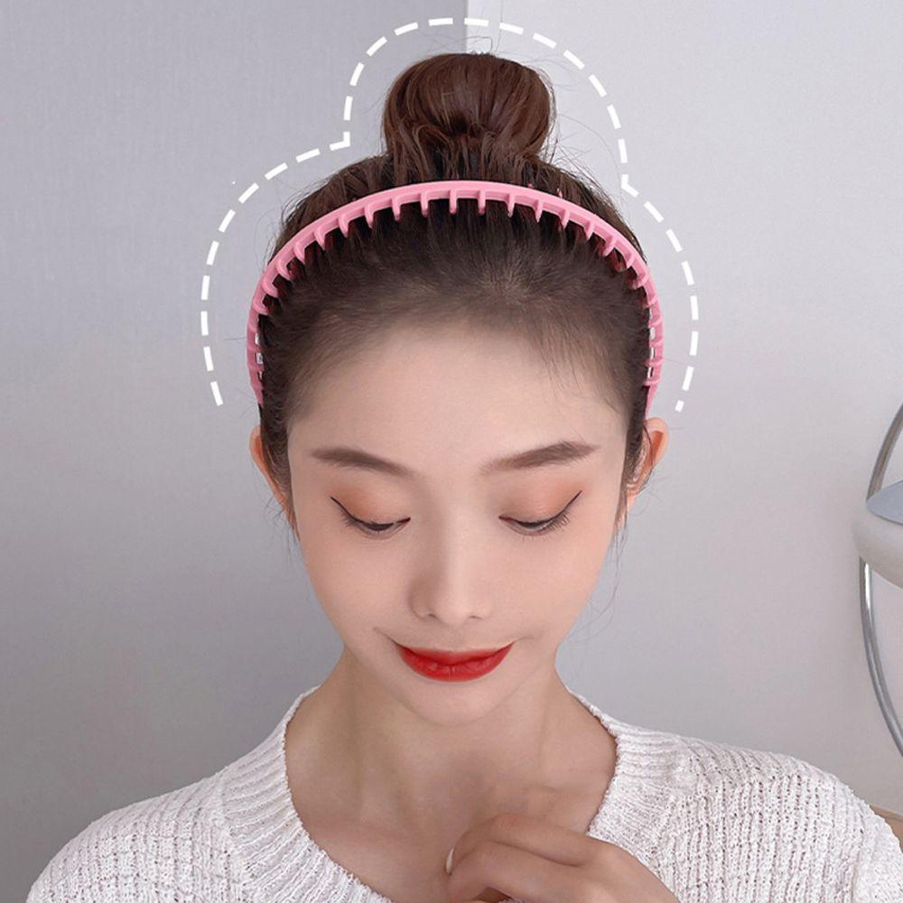 BACK2LIFE Băng Đô Cài Tóc Bằng Nhựa Chống Trượt Răng Cưa Thời Trang Cho Nữ