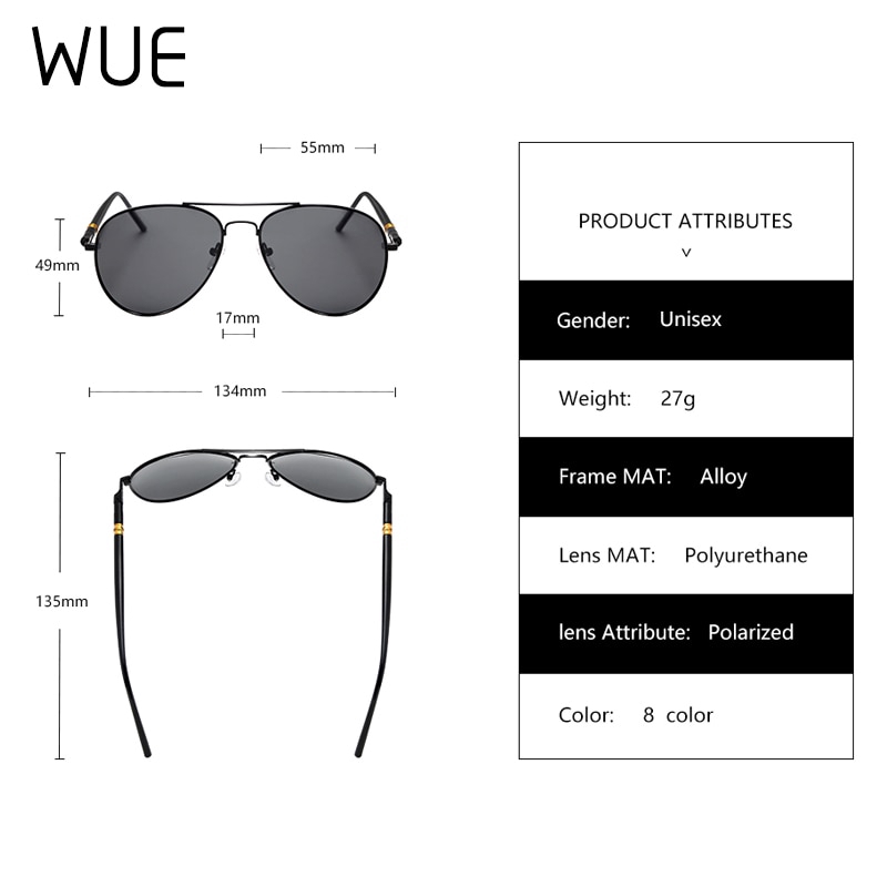 Mắt kính phân cực kiểu dáng cổ điển thời trang dành cho nam | BigBuy360 - bigbuy360.vn