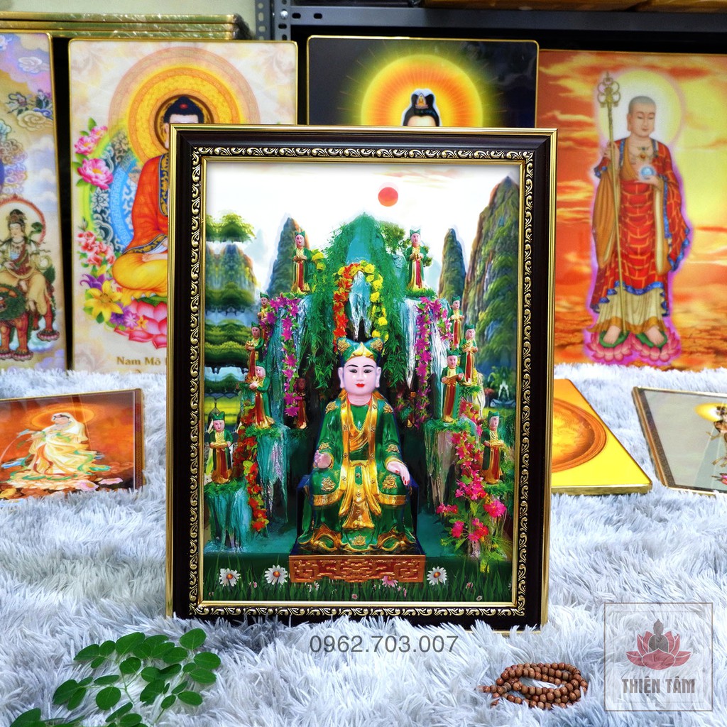 Tranh Chúa Sơn Trang 36x48cm bằng vải phủ bóng khung composite xịn xò