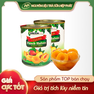 Đào ngâm GREENFOOD 820Gr - [TO, MỌNG] - SP010061 - Nguyên liệu trà sữa HIỆP PHÁT