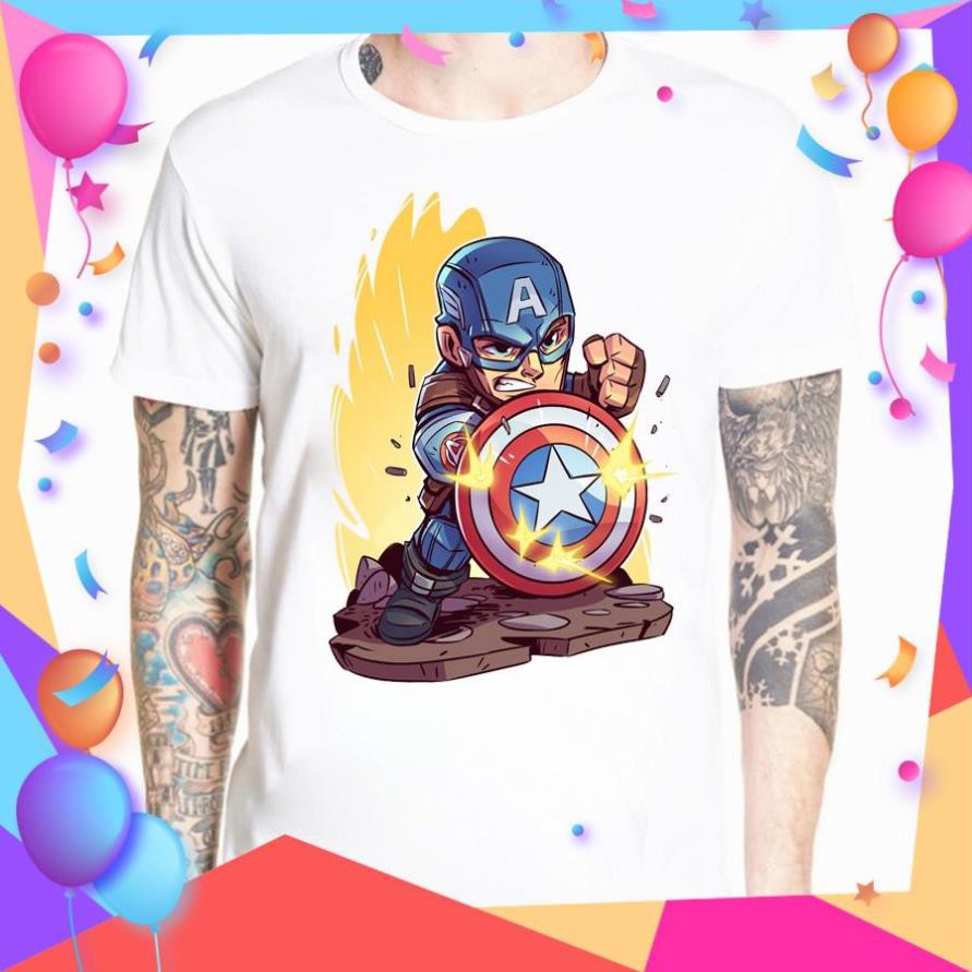 DEAL HOT- Áo thun Marvel in hình Captain American Chibi - BIGSIZE AZ F1946