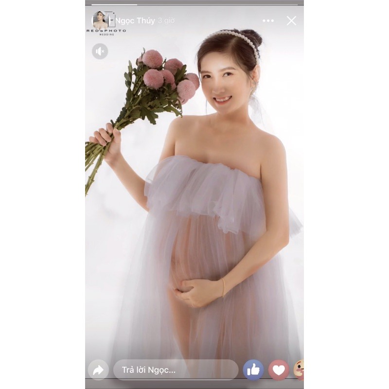 váy chụp ảnh bầu, concept